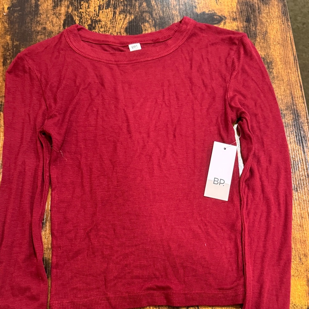 bp Classic burgundy Long Sleeve Tee